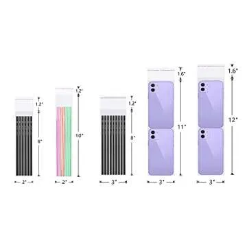 Doutop 100pc Self-Sealing Cello Bags for Crafts and Gifts