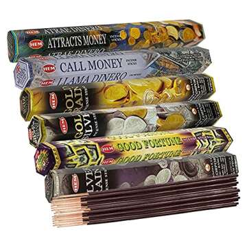 Hem Incense Variety Pack with Holder for Good Luck
