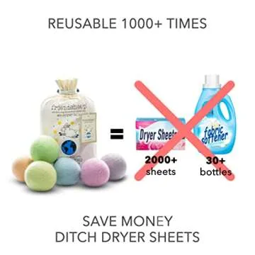 Friendsheep Wool Dryer Balls - XL Organic Lavender 6 Pack