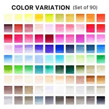 Kuretake Zig Clean Color Real Brush 90 colors set, Brush tip marker pens, for Professional and Artist, coloring, drawing, calligraphy, lettering, Made in Japan