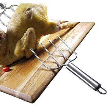 Thanksgiving Turkey Lifter Serving Set - Durable Stainless Steel Forks