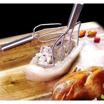 Thanksgiving Turkey Lifter Set - Stainless Steel Forks