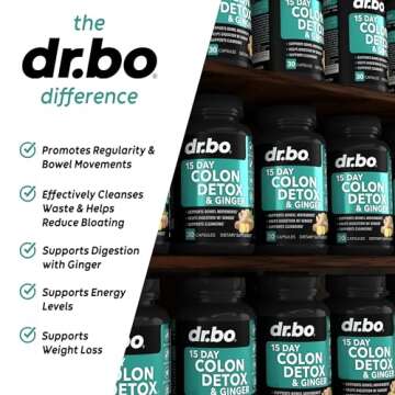 Colon Cleanser Detox for Weight Flush - 15 Day Colon Cleanse Pills with Ginger - Fast Natural Laxative, Constipation Relief, Bowel Movement Supplements for Intestinal Stomach Bloating Gut Loss Support