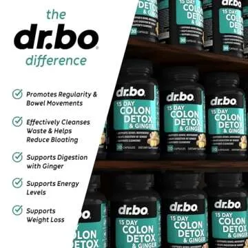 Colon Cleanser Detox for Weight Flush - 15 Day Colon Cleanse Pills with Ginger - Fast Natural Laxative, Constipation Relief, Bowel Movement Supplements for Intestinal Stomach Bloating Gut Loss Support