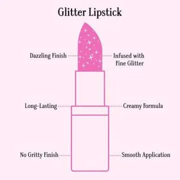 Gerard Cosmetics Glitter Lipstick (DM Me), Purple Lipstick with Sparkling Metallic Glitter, Long Lasting, Smooth Formula, Highly Pigmented Opaque Color, Cruelty Free & Made in USA