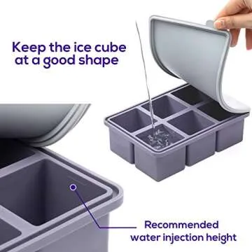 Mossime Large Ice Cube Trays - Perfect for Cocktails & Freezing