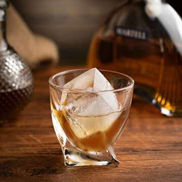 Mossime Large Ice Cube Trays - Perfect for Cocktails & Freezing