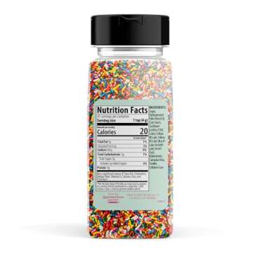 Unpretentious Rainbow Sprinkles (2 Cup Shaker Jar) Colorful & Bright Jimmies for All Festive Occasio...