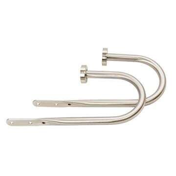 Elegant Meriville Decorative Satin Nickel Window Curtain Holdbacks Set of 2