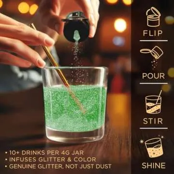 Brew Glitter - Green Edible Drink Sparkle for All Beverages