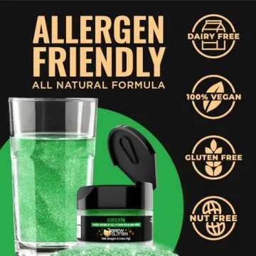 Brew Glitter - Green Edible Drink Sparkle for All Beverages