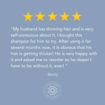 Pure Body Naturals Hair Loss Shampoo to Restore and Strengthen, Large 16 Ounce, DHT Blocker Shampoo for Thinning Hair, for Men and Women (Label Varies)