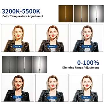 GIJUANRING Portable Dimmable LED Photography Light Wand