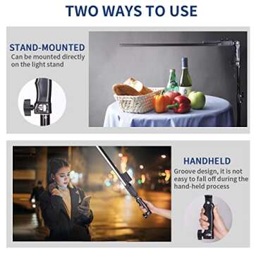 GIJUANRING Portable Dimmable LED Photography Light Wand