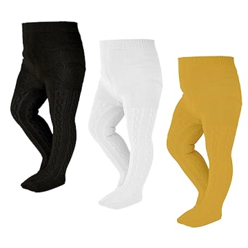 EPEIUS Baby Tights: Cable Knit Leggings for Newborns - 3 Pairs