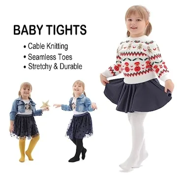 EPEIUS Newborn Baby Tights – 3 Pairs in Black/Gold/Ivory