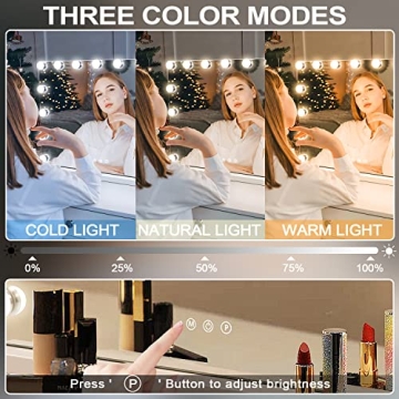 Kottova Vanity Mirror with 15 LED Bulbs & Touch Control