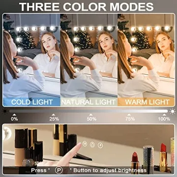 Kottova Vanity Mirror with 15 LED Bulbs & Touch Control