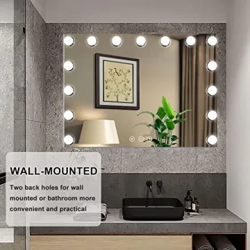 Kottova Vanity Mirror with 15 LED Bulbs & Touch Control