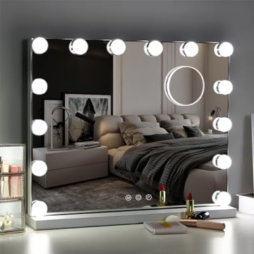 Kottova Vanity Mirror with 15 LED Bulbs & Touch Control