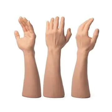 A Pound of Flesh Practice Tattoo Arm With Wrist Silicone Tattooing Fake Skin for Practice or Display Professional Quality, Right Arm, Fair Skintone