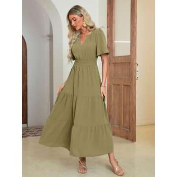 Amegoya Women's Boho Maxi Dress for Summer Style