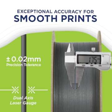 Polymaker Matte PLA Filament Lava Red 1.75mm 1kg 3D Printing Filament, PolyTerra 3D Printer PLA Filament