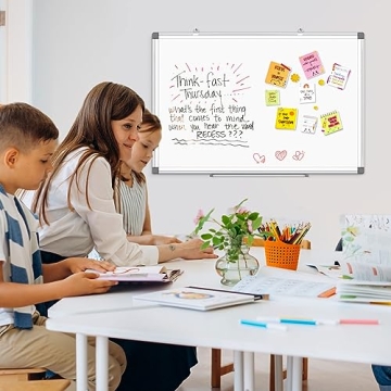 AMUSIGHT Double-Sided 24" x 18" Magnetic Whiteboard