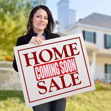 TOODOO 2 Pcs Coming Soon Sign Rider Reusable Magnetic Coming Soon Sign 11.81 x 3.94 Inch Real Estate Rider Coming Soon Sign Magnetic Coming Soon Sign for Real Estate