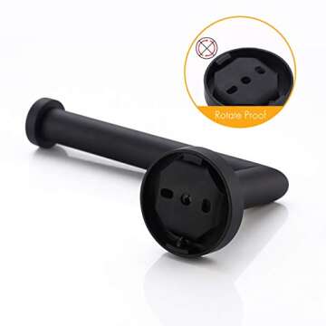 KES Toilet Paper Holder Bathroom Toilet Tissue Paper Roll Holder SUS304 Stainless Steel Rust Proof Wall Mount Matt Black, A22070-BK