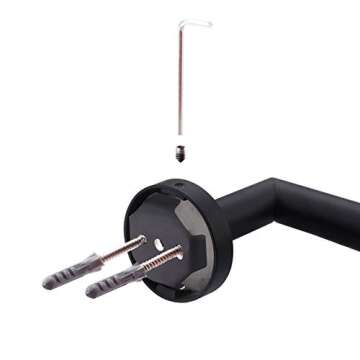 KES Toilet Paper Holder Bathroom Toilet Tissue Paper Roll Holder SUS304 Stainless Steel Rust Proof Wall Mount Matt Black, A22070-BK