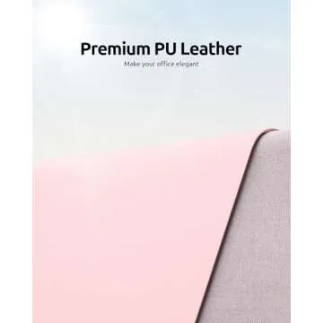 YSAGi Leather Desk Pad Protector, Office Desk Mat, Large Mouse Pad, Non-Slip PU Leather Desk Blotter...