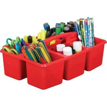 Really Good Stuff 6 - Compartment Caddies - Primary -Set of 4