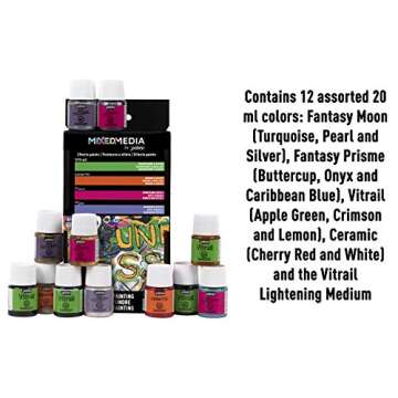 Pebeo DIY Arts & Crafts Supplies Set of 12 Colors - Oil Paints for Creative Expression