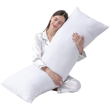 DOWNCOOL Large Body Pillow Insert- Breathable Full Body Pillow for Side Sleeper - Soft Long Bed Pill...