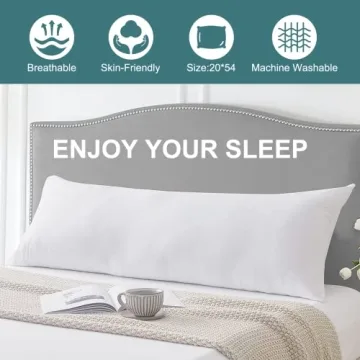 DOWNCOOL Large Body Pillow - Supportive & Soft