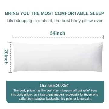 DOWNCOOL Large Body Pillow - Supportive & Soft