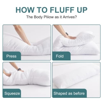 DOWNCOOL Large Body Pillow - Supportive & Soft