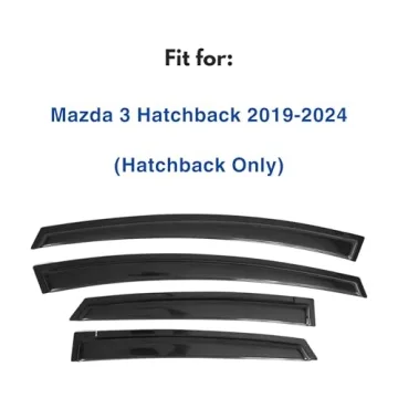 IG Window Visor for Mazda 3 Hatchback 2019-2024 - Durable Rain Guard and Vent Deflector