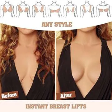 Medimama Boob Tape Breast Lift Tape Adhesive Bra Nipple Covers for Women,Big Bust Friendly Push Up Strong Support…