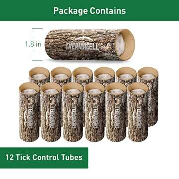 Thermacell Tick Control Tubes; 12 Per Box;No Spray, Easy-to-Use; Kills Ticks That May Carry Lyme Dis...