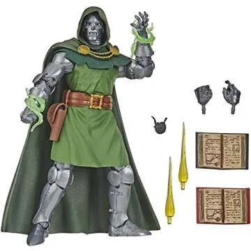 Marvel Vintage Series 6-inch Scale Dr. Doom Fantastic 4 Action Figure Toy, 10 Accessories, Super Hero Collectible Series, Ages 4 and Up