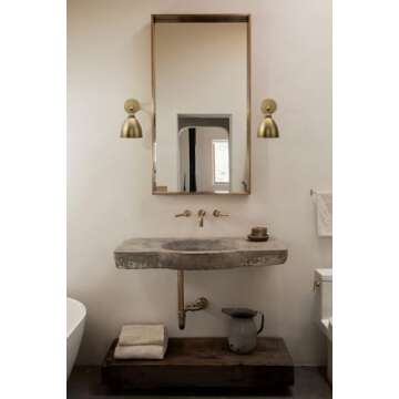 Yosoan Gold Wall Sconce Set of 2 Modern Brass Fixtures