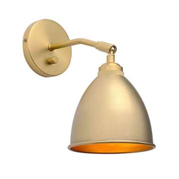 Yosoan Gold Wall Sconce Set of 2 Modern Brass Fixtures