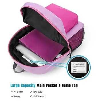 STEAMEDBUN Kids Backpack for Girls 5-9, Durable and Stylish