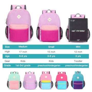 STEAMEDBUN Kids Backpack for Girls 5-9, Durable and Stylish
