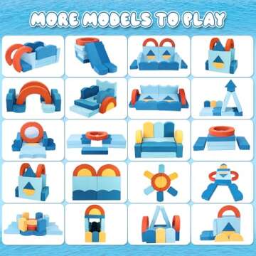 Erament 22Pcs Modular Kids Play Couch for Toddler Playrooms