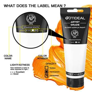 GOTIDEAL Acrylic Paint Metallic Rose Gold - Non Toxic Rich Pigment for Creative Projects