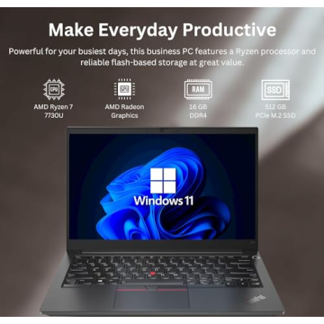 Lenovo ThinkPad E14 Gen 5 AMD Ryzen 7 16GB RAM 512GB SSD