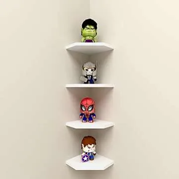 WELLAND 7-Inch Floating Corner Shelves Set of 2